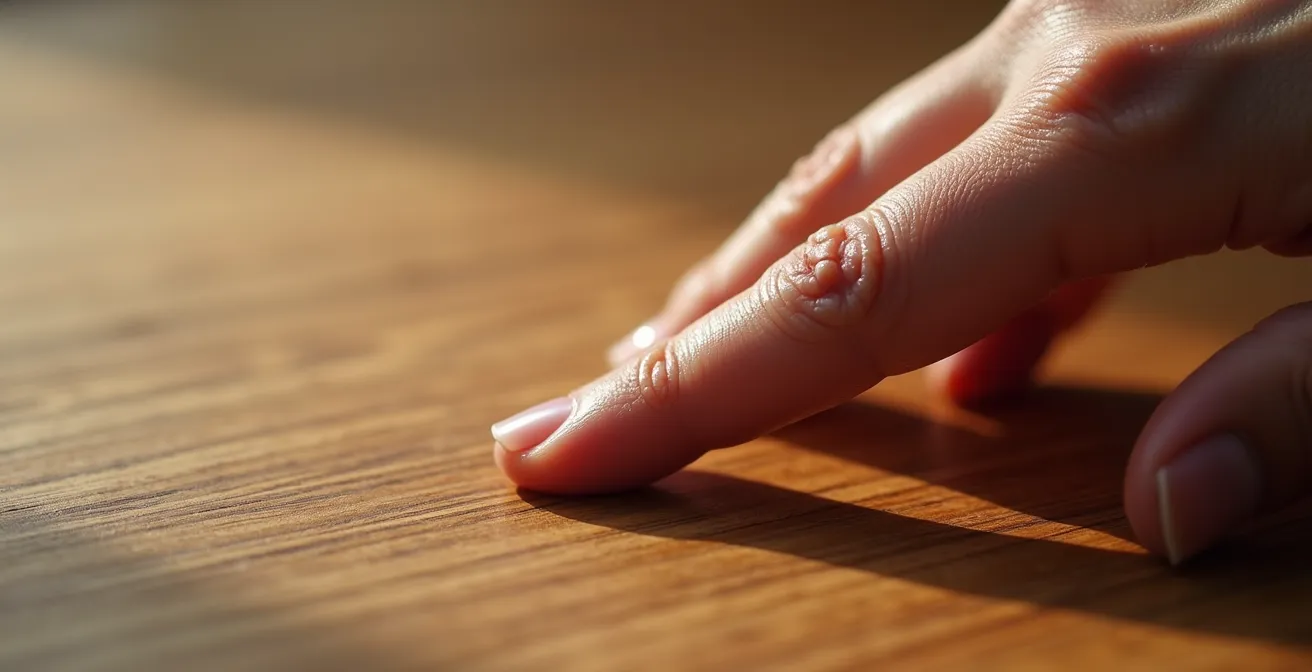 Vue macro détaillée d'une main posée sur une surface texturée symbolisant la connexion humaine dans le management touristique